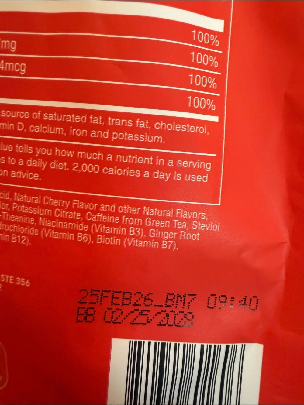 Georgie Energy Drink Mix Pack - Cherry Lime Red New Sealed